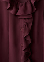 Ruffled Blouse With Scarf