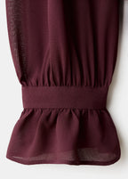 Ruffled Blouse With Scarf