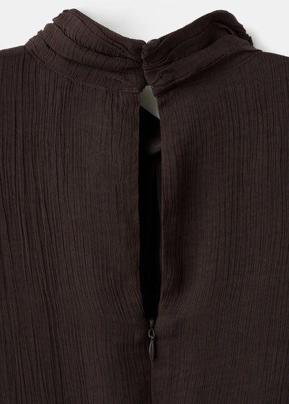 Ruffled Dress With Puffed Sleeves