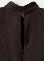 Ruffled Dress With Puffed Sleeves