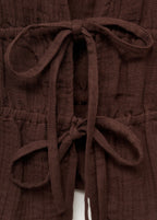 Ruffled Top With Bows