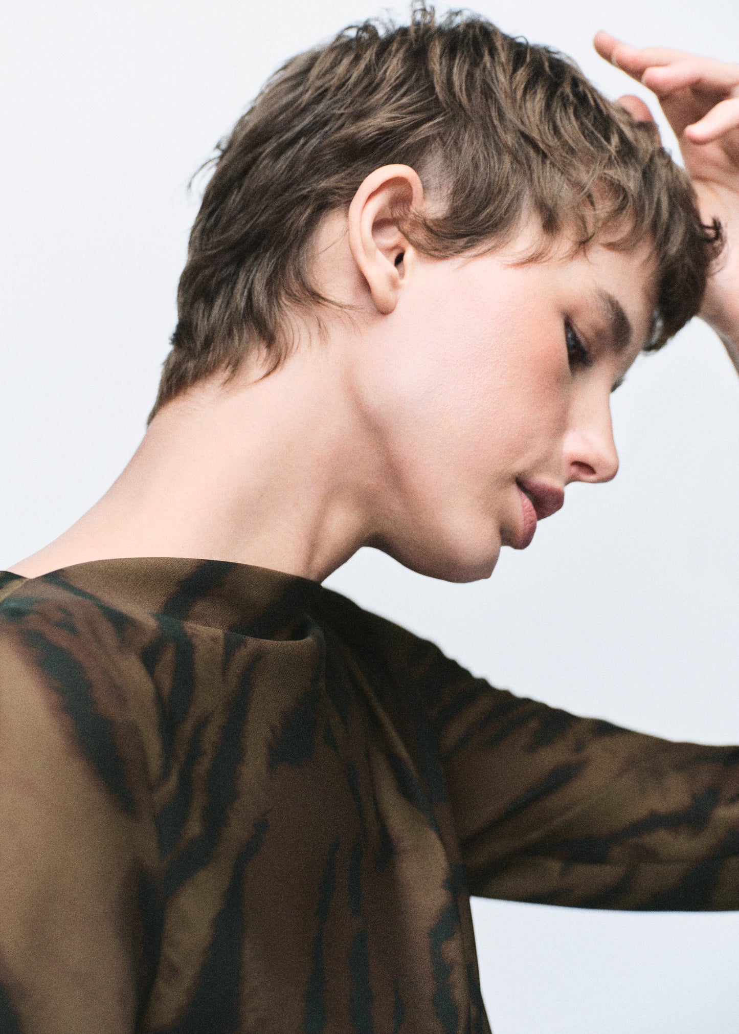 Satin Animal Print Dress