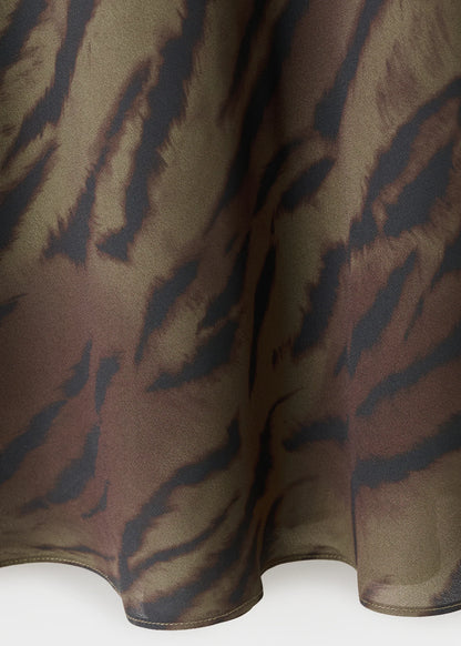 Satin Animal Print Dress