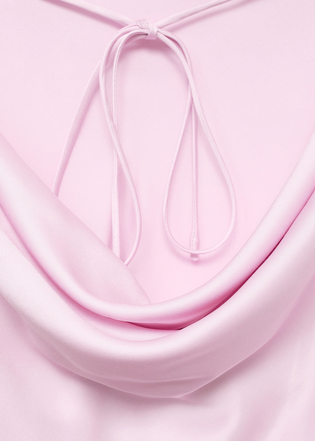 Satin Blouse With Draped Back