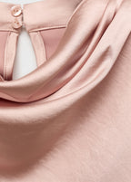 Satin Blouse With Draped Neck