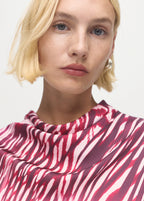 Satin Blouse With Draped Neck