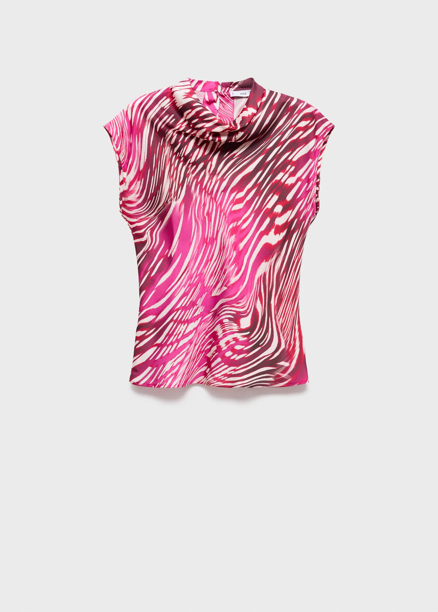 Satin Blouse With Draped Neck