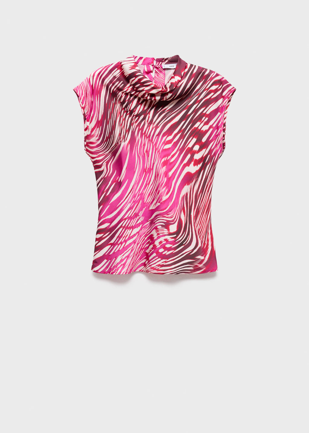 Satin Blouse With Draped Neck