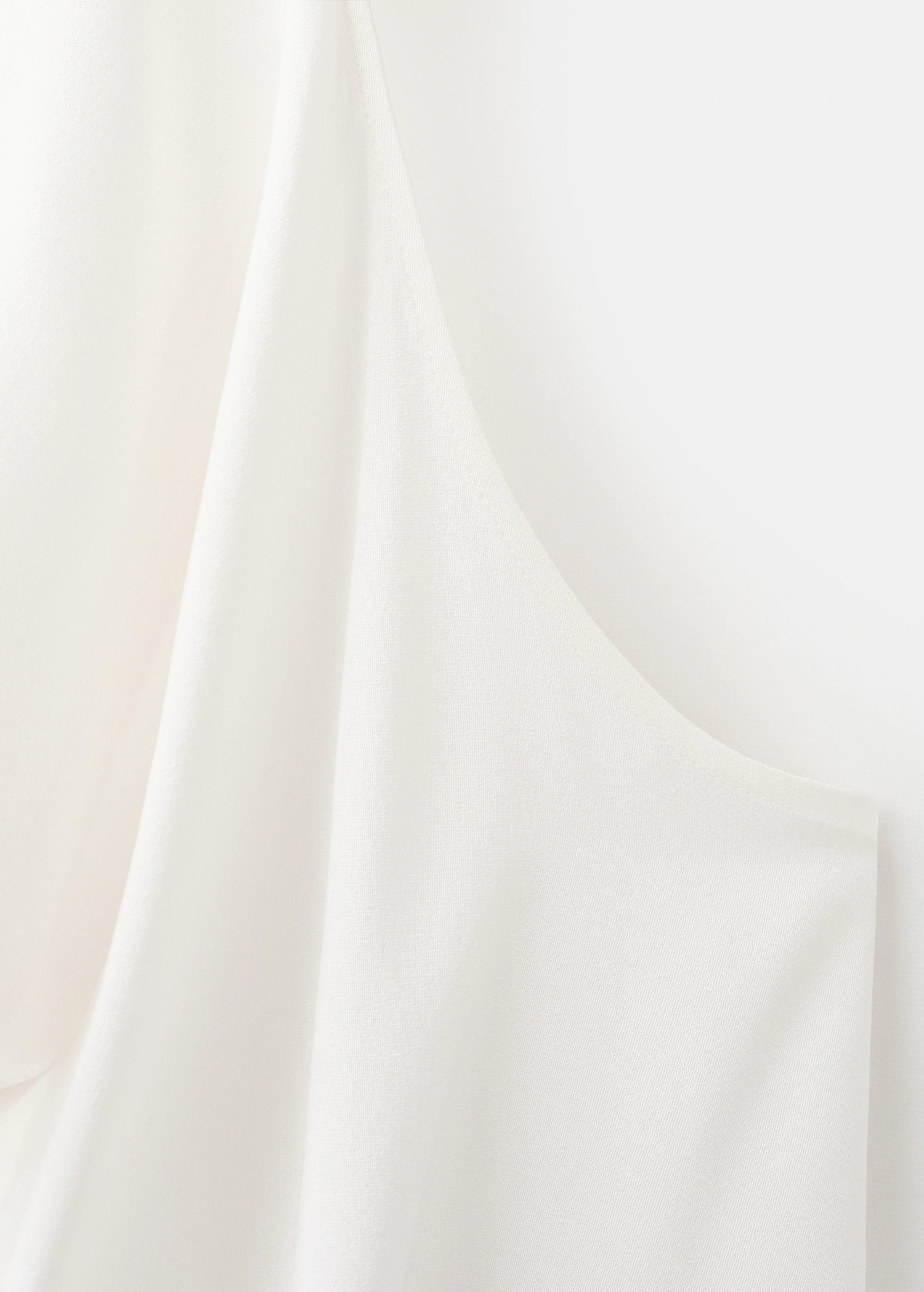 Satin Blouse With Draped Neck