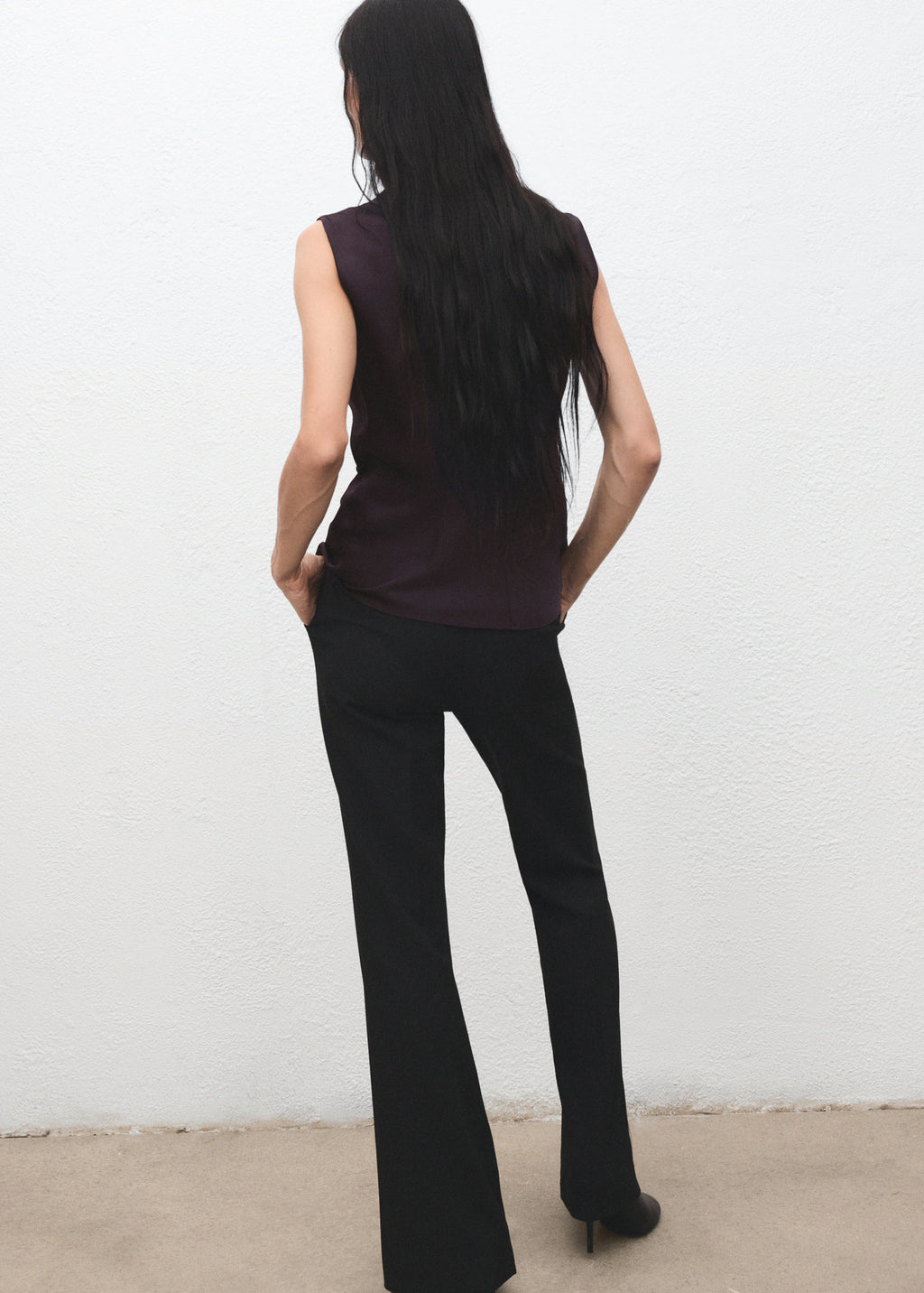 Satin Blouse With Draped Neck