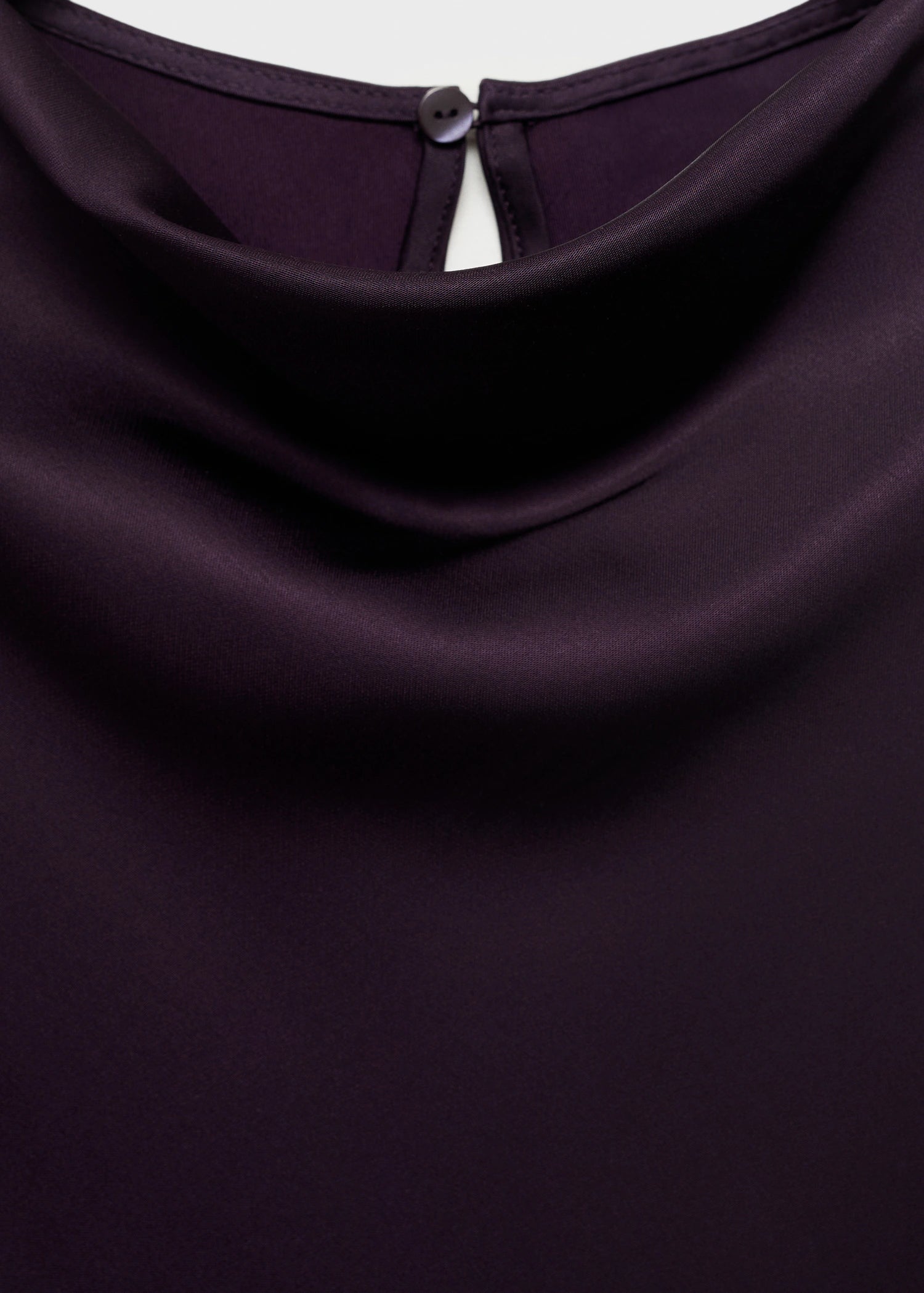 Satin Blouse With Draped Neck