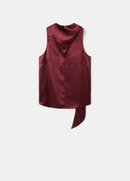 Satin Blouse With Foulard