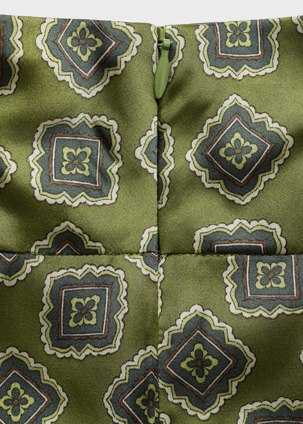 Satin Blouse With Geometric Pattern