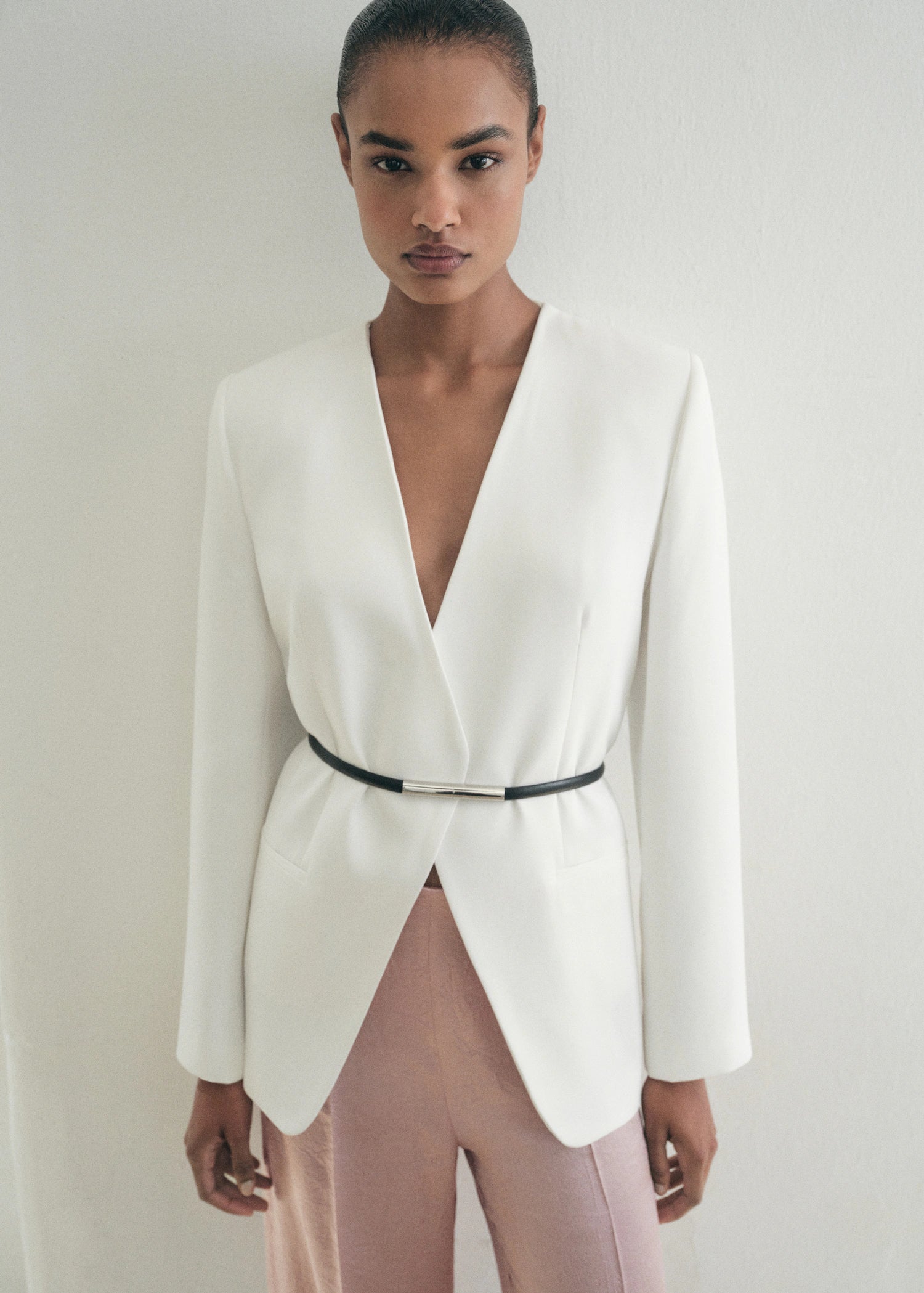 Satin Crinkle Effect Trousers