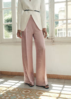 Satin Crinkle Effect Trousers