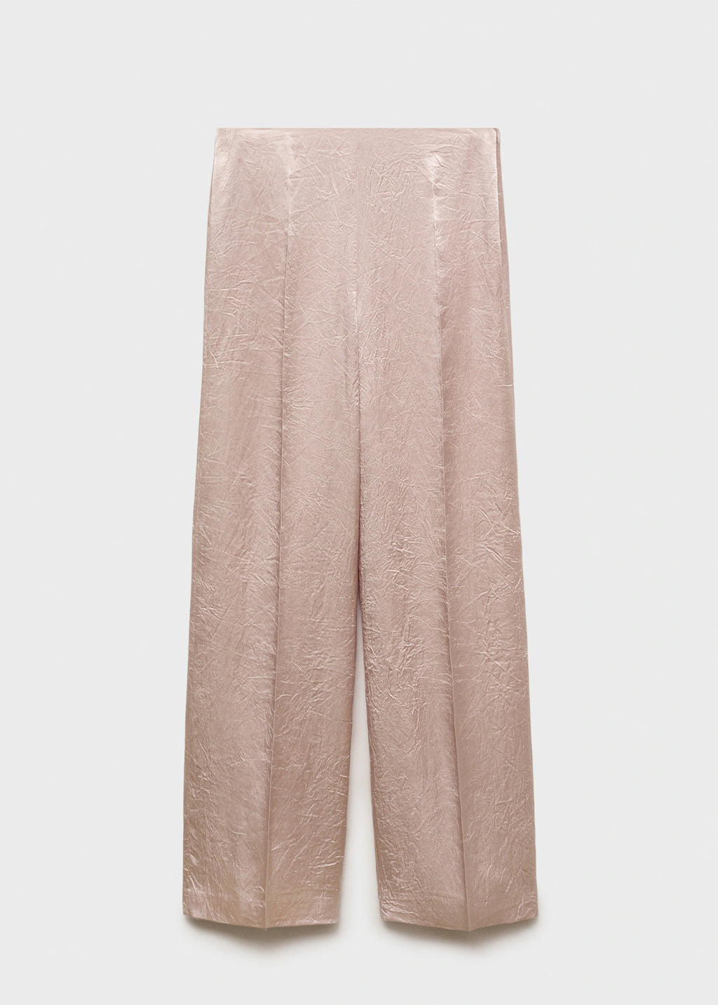 Satin Crinkle Effect Trousers
