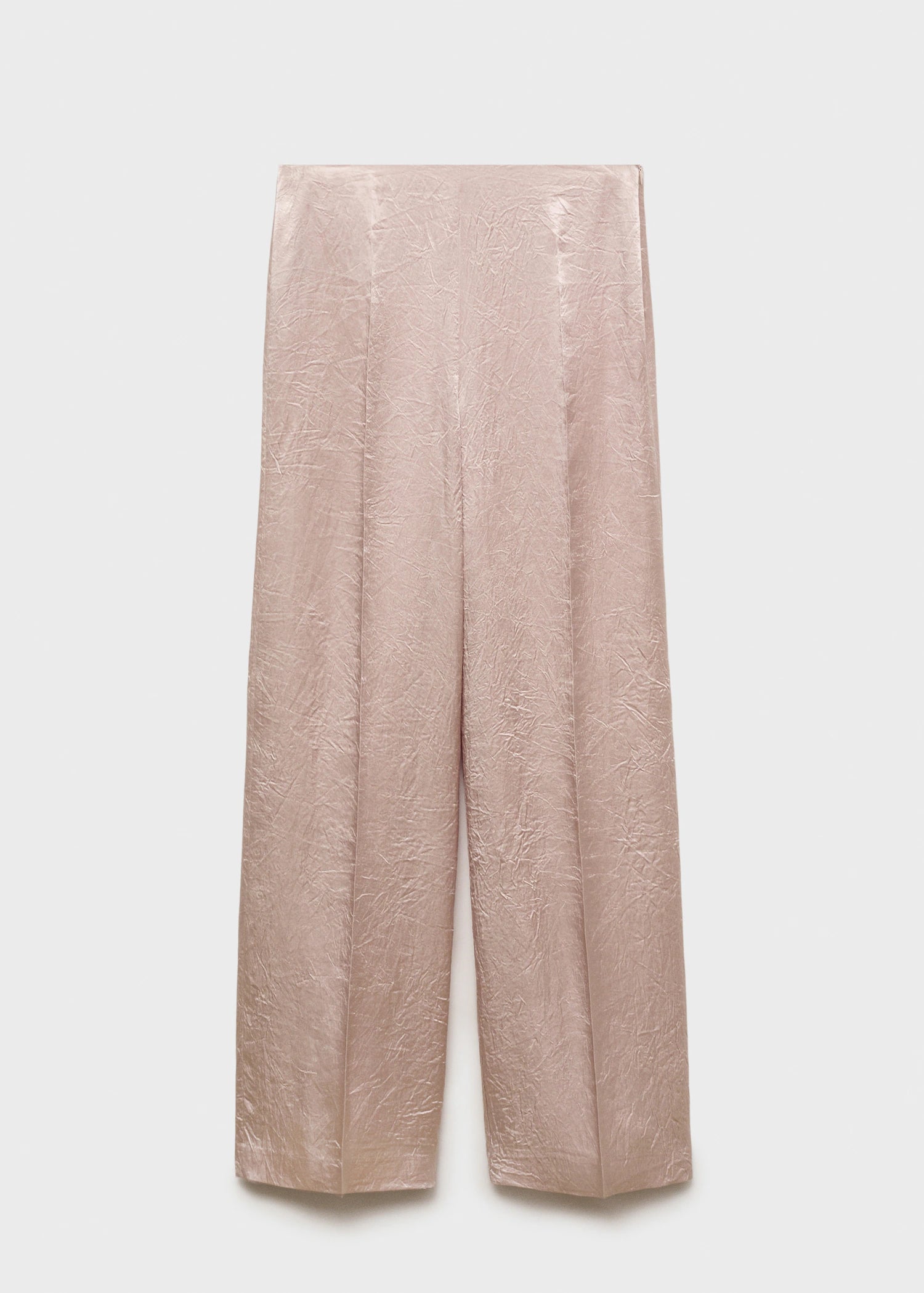Satin Crinkle Effect Trousers
