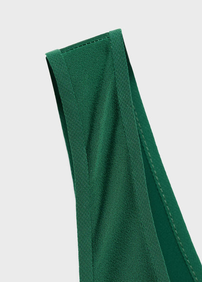 Satin Dress With A Low Cut Neckline