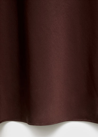 Satin Dress With Low Cut Neckline