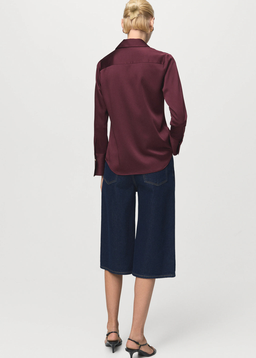 Satin Finish Flowy Shirt