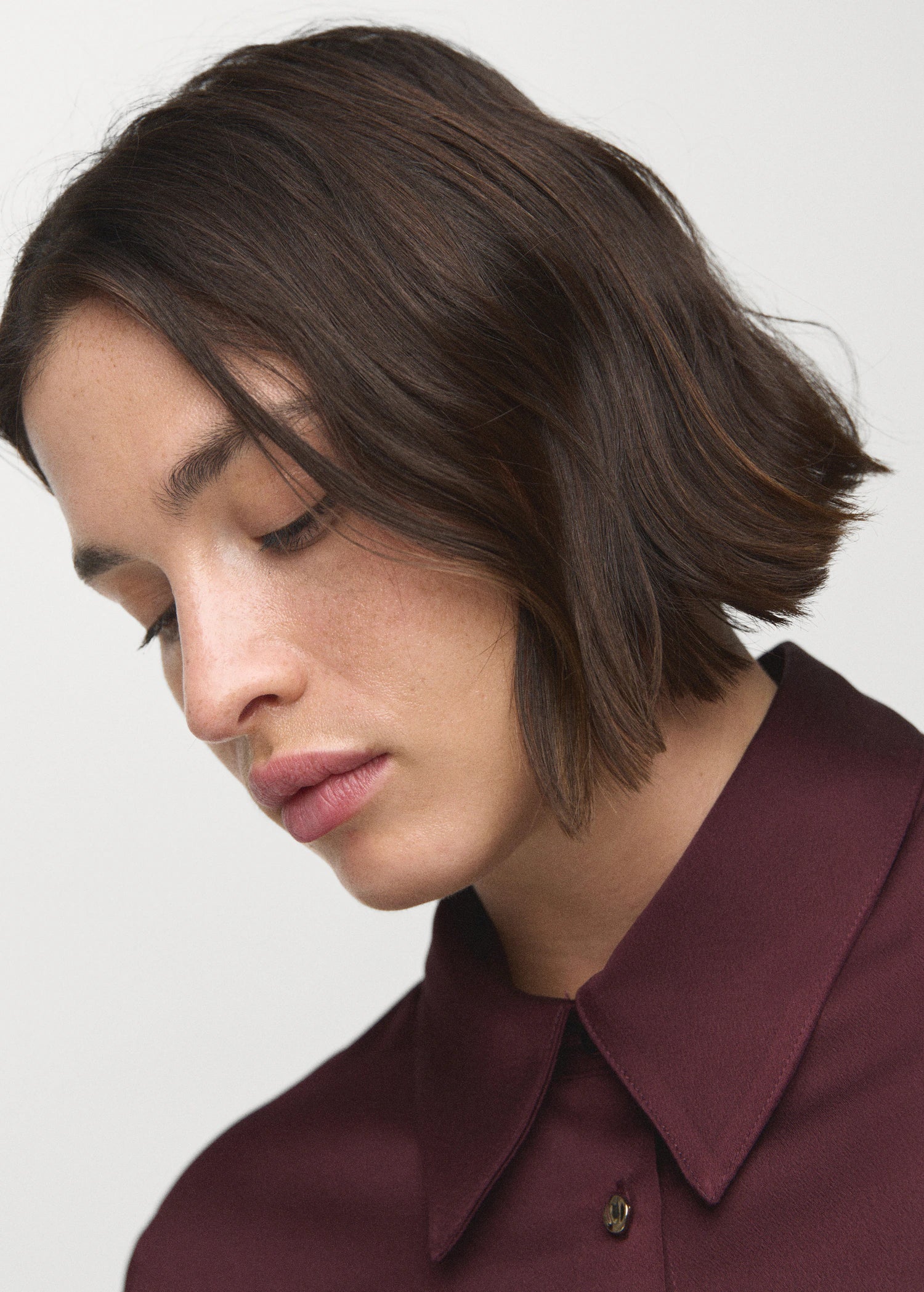 Satin Finish Flowy Shirt