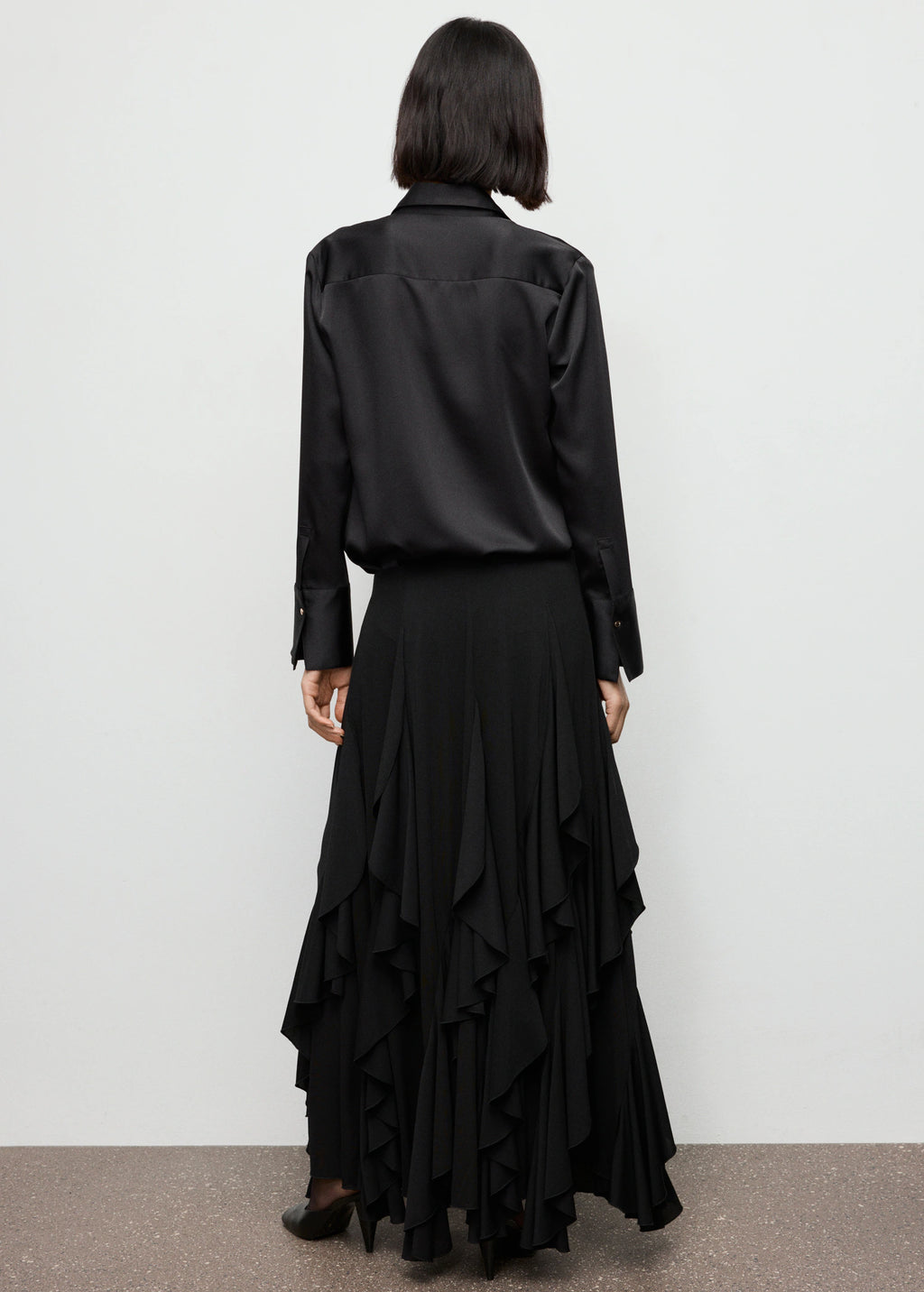 Satin Finish Flowy Shirt