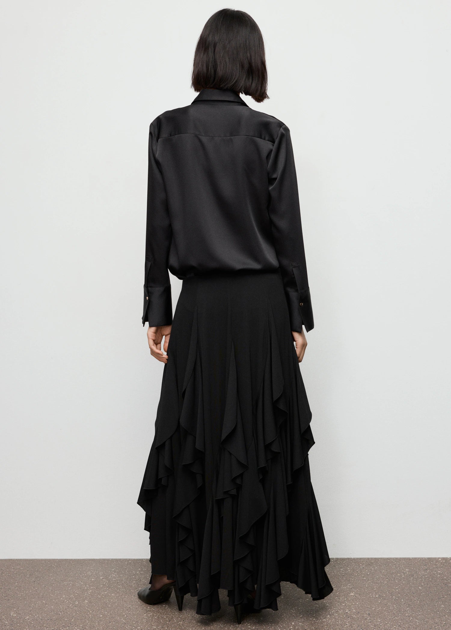 Satin Finish Flowy Shirt