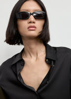 Satin Finish Flowy Shirt