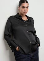 Satin Finish Flowy Shirt