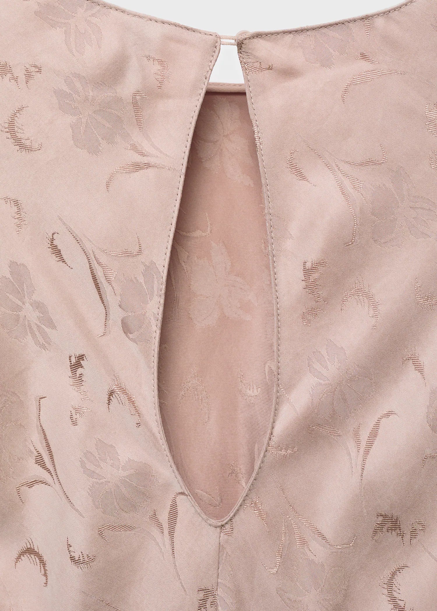 Satin Floral Jacquard Dress