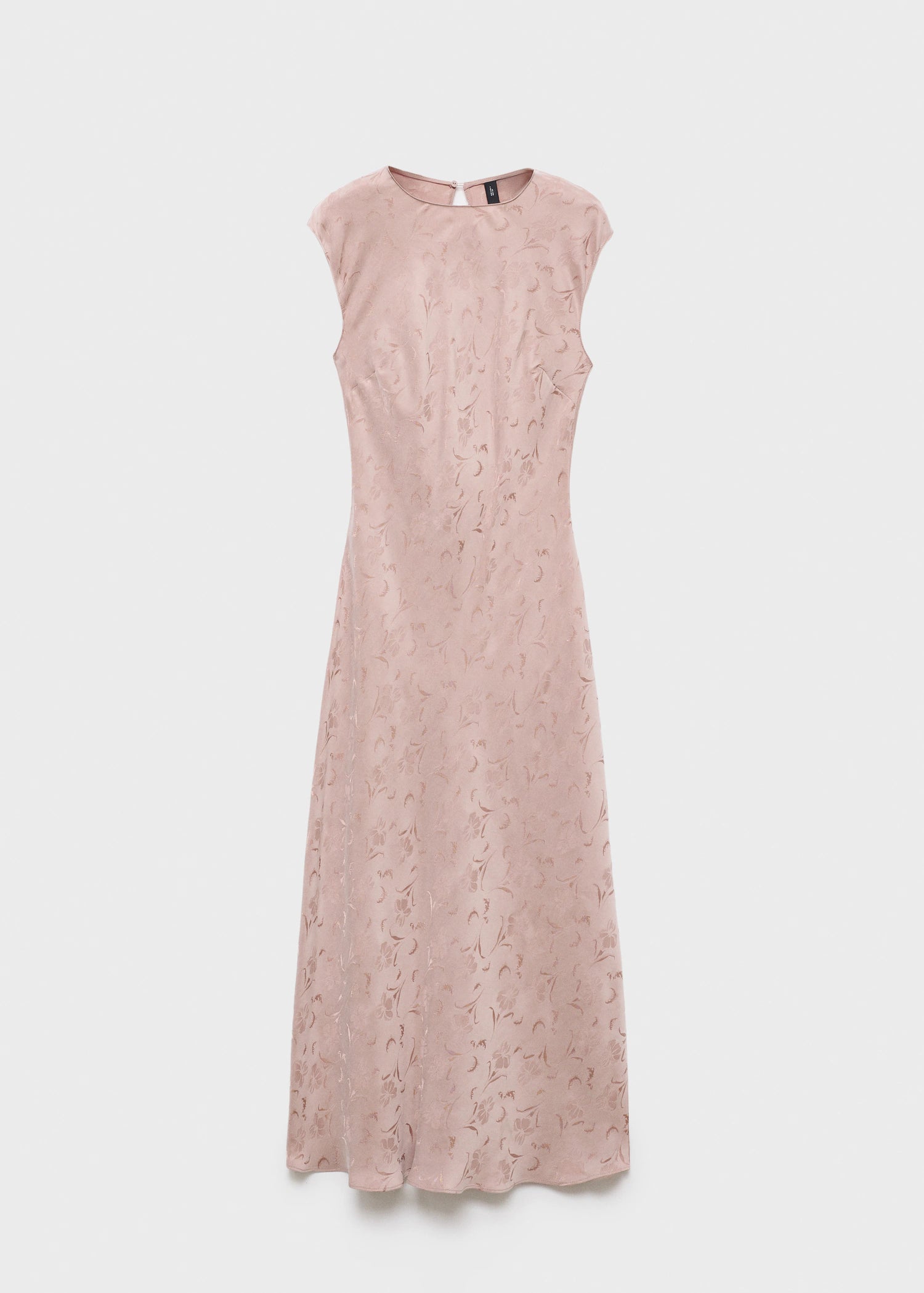 Satin Floral Jacquard Dress