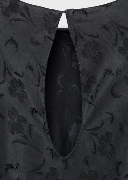 Satin Floral Jacquard Dress