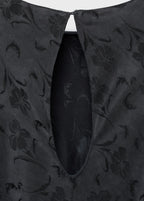 Satin Floral Jacquard Dress