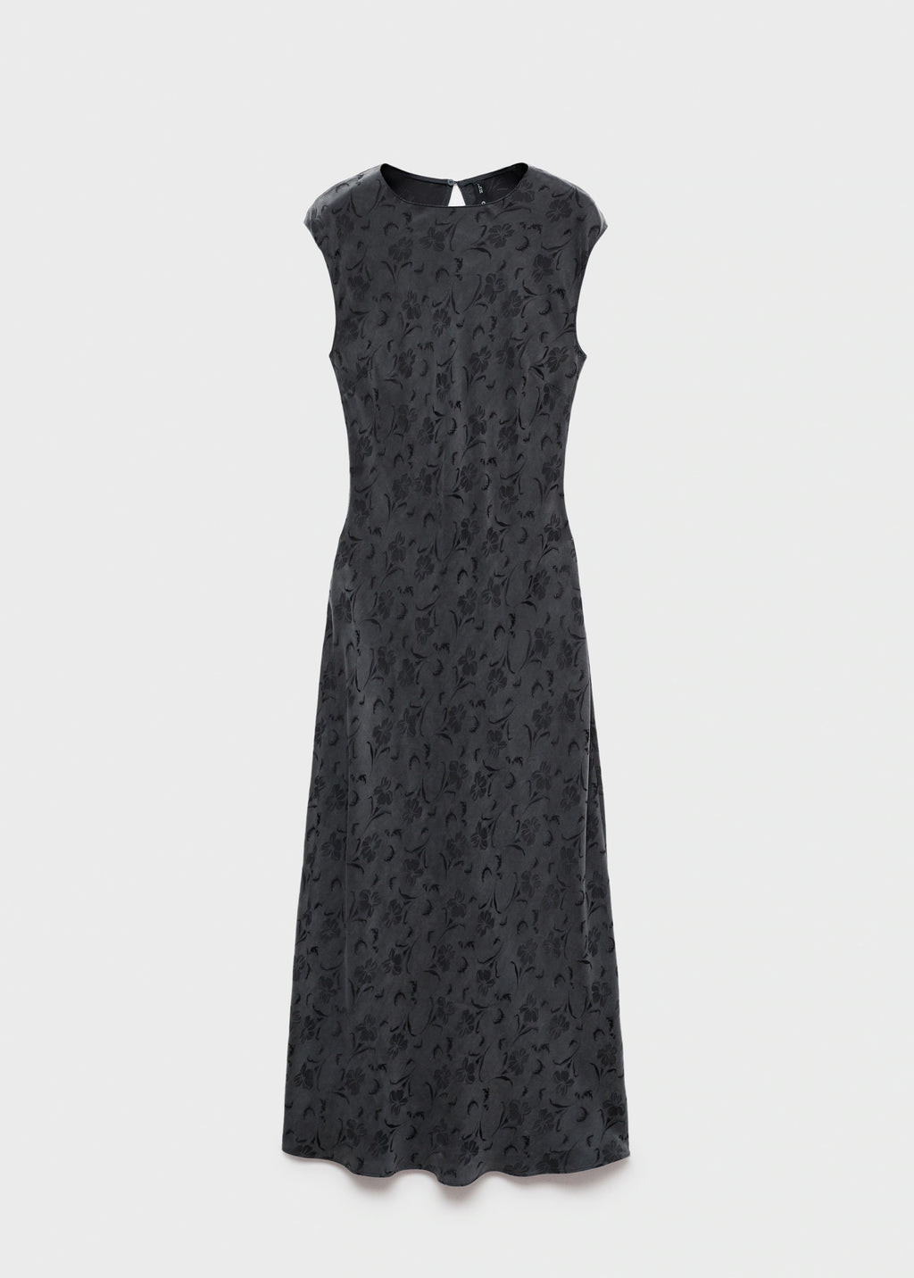 Satin Floral Jacquard Dress