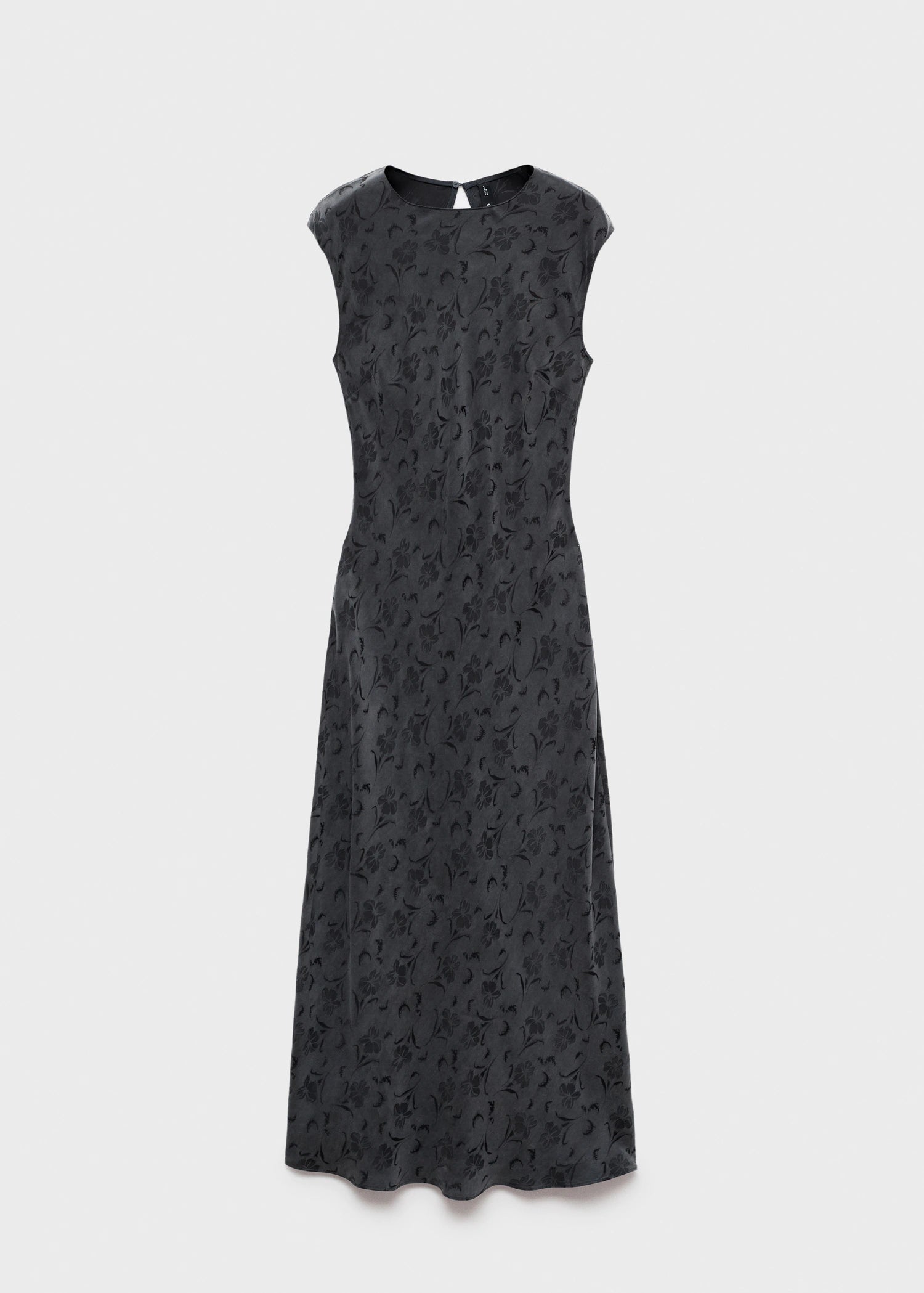 Satin Floral Jacquard Dress