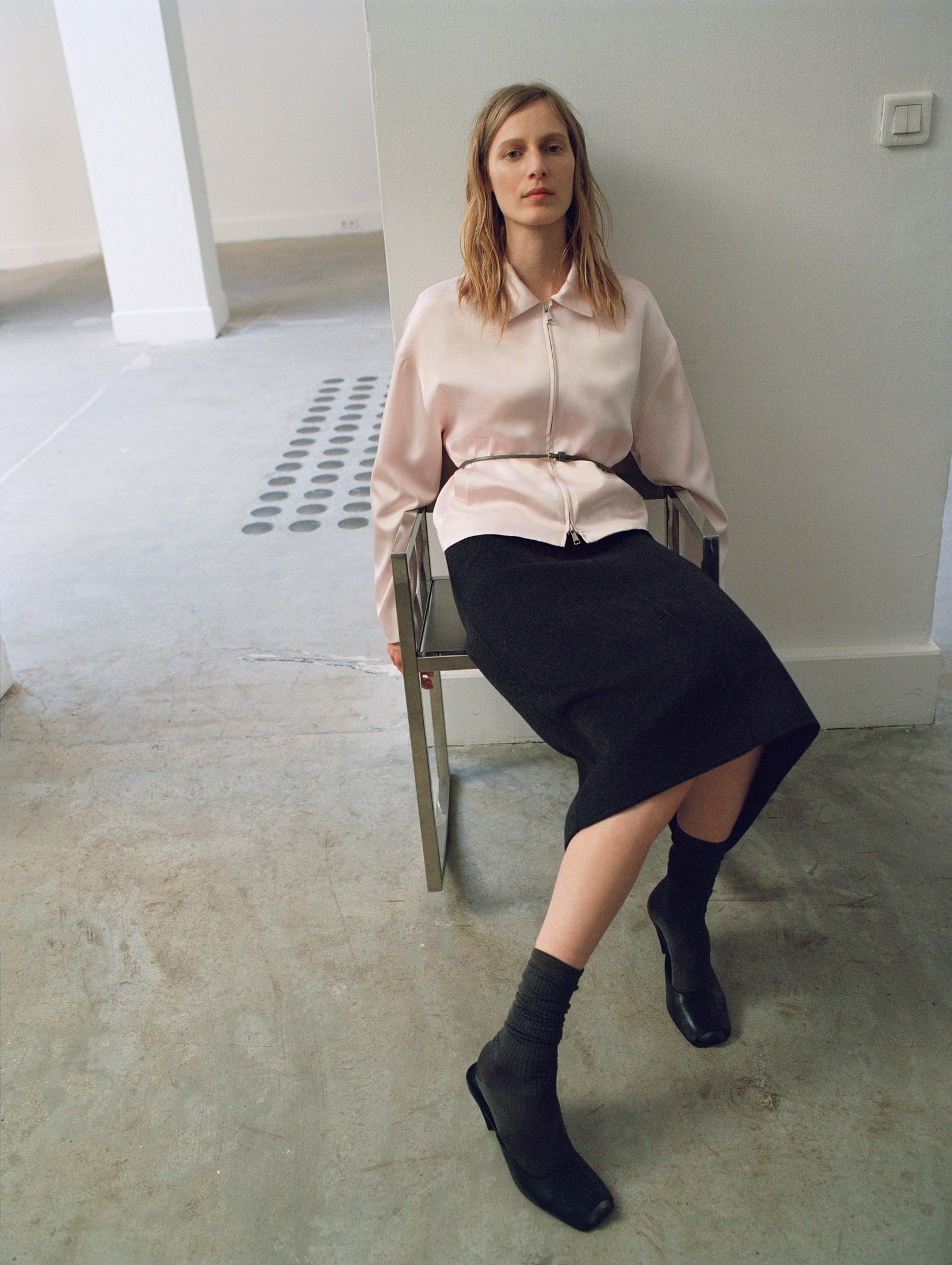 Satin Jacket With Zip