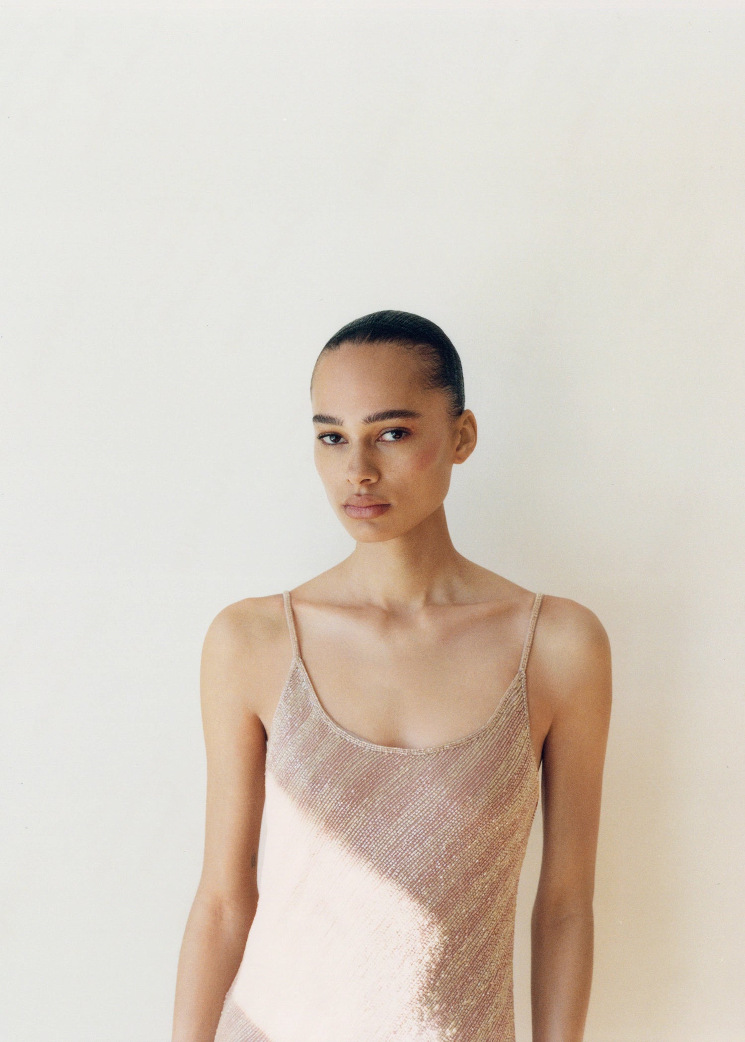 Scoop Back Sequin Dress