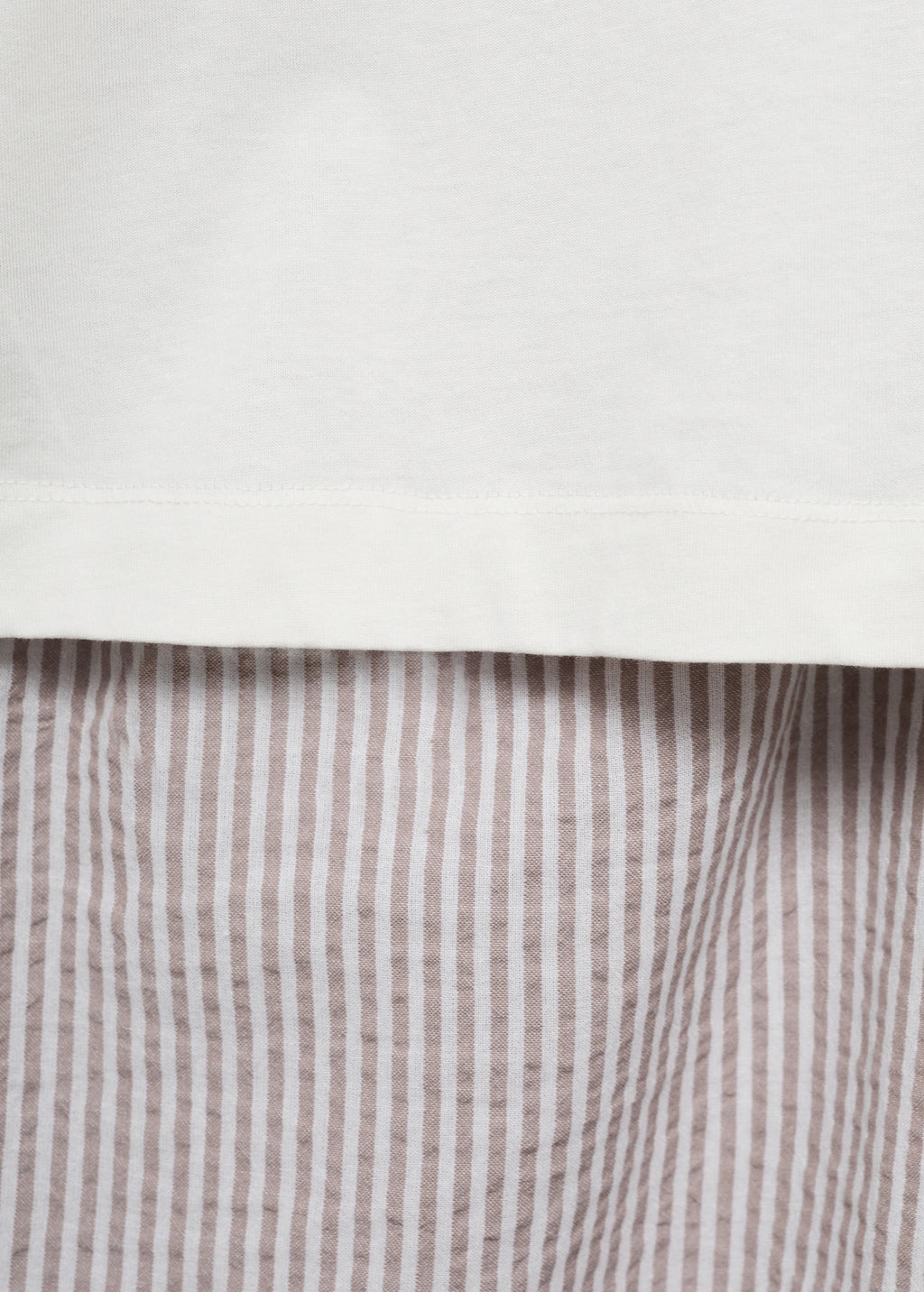 Seersucker Striped Two Piece Pyjamas