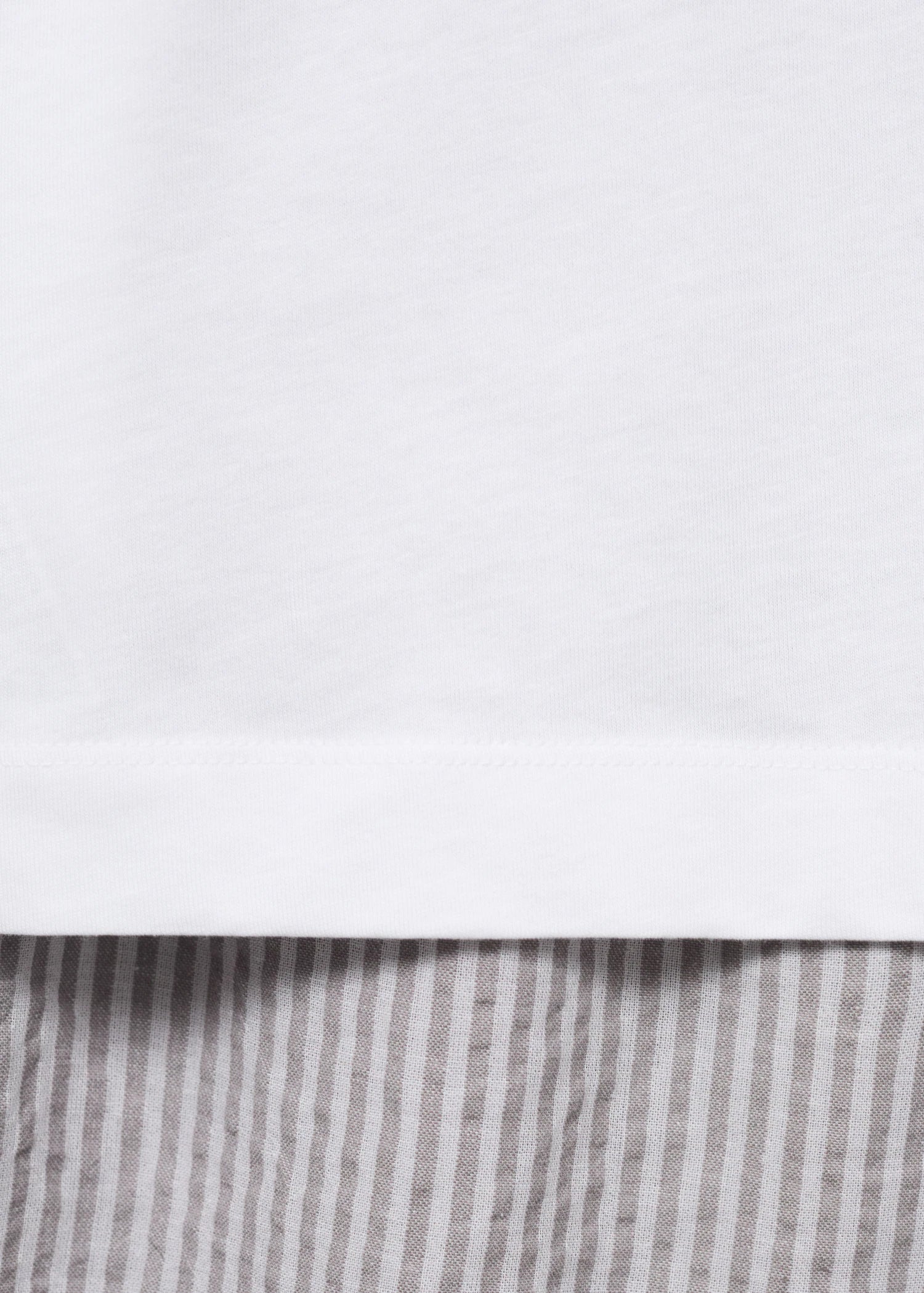 Seersucker Striped Two Piece Pyjamas