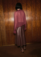 Semi Transparent Blouse With Foulard