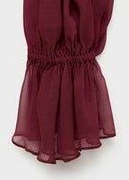 Semi Transparent Blouse With Foulard