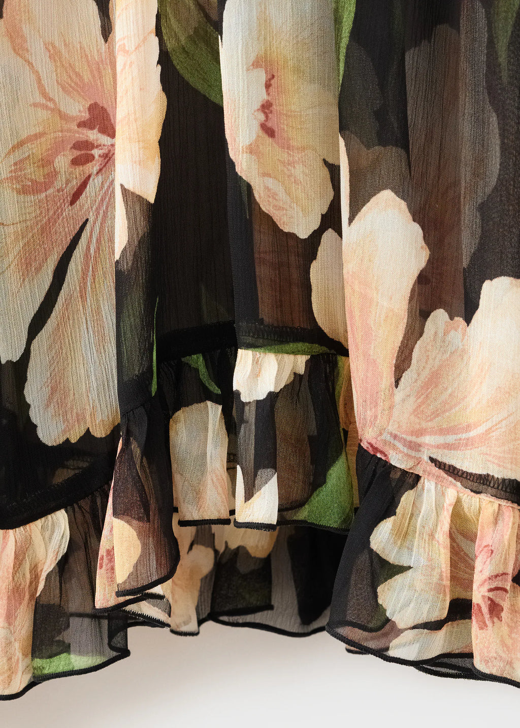 Semi Transparent Floral Blouse