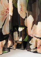 Semi Transparent Floral Blouse