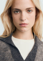 Semi Transparent Polo Neck Sweater