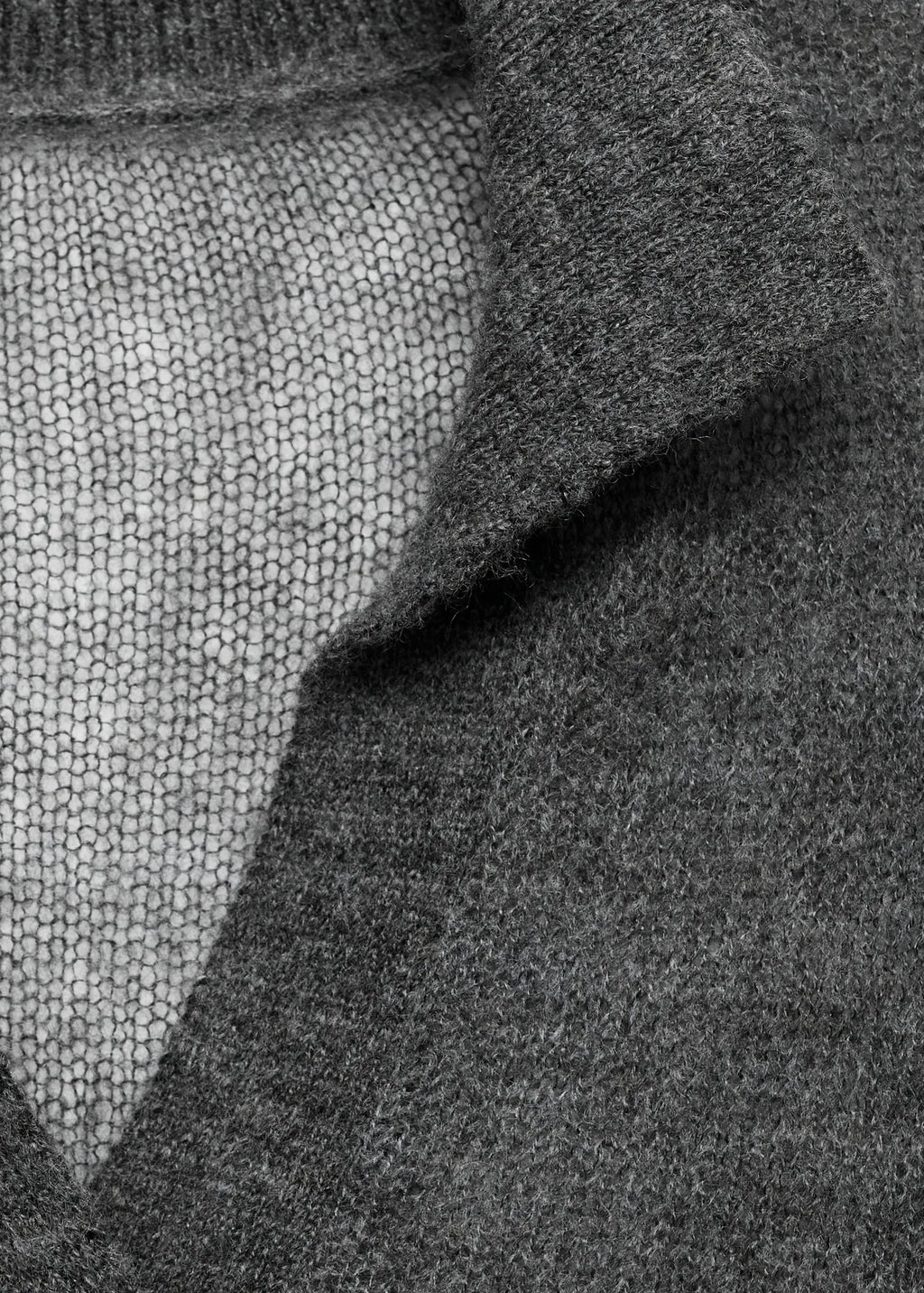 Semi Transparent Polo Neck Sweater