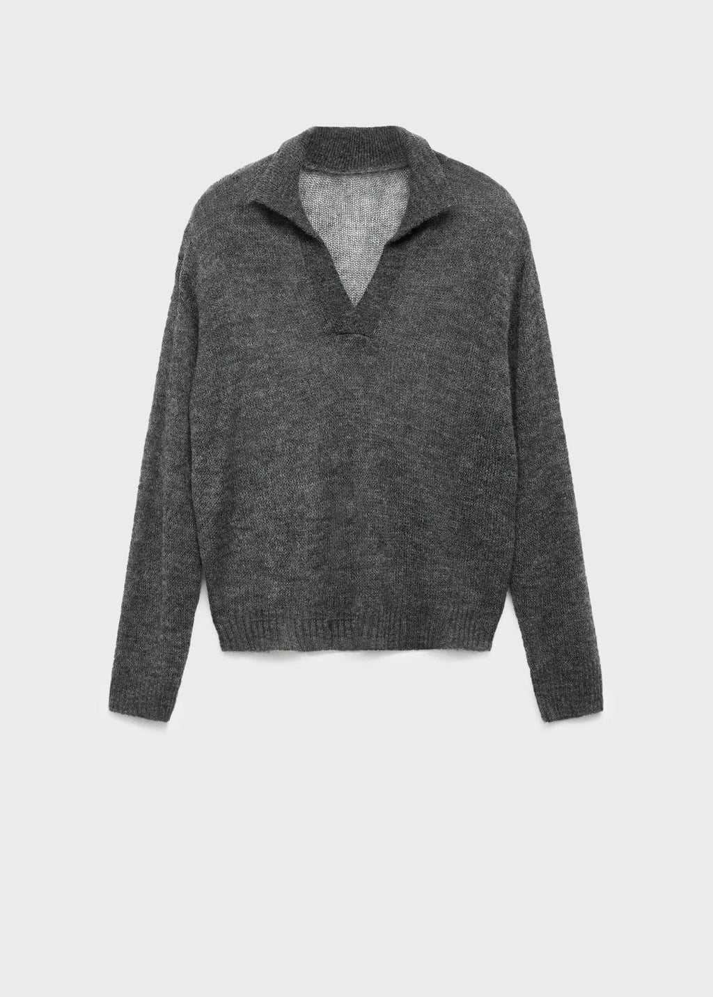 Semi Transparent Polo Neck Sweater