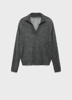 Semi Transparent Polo Neck Sweater