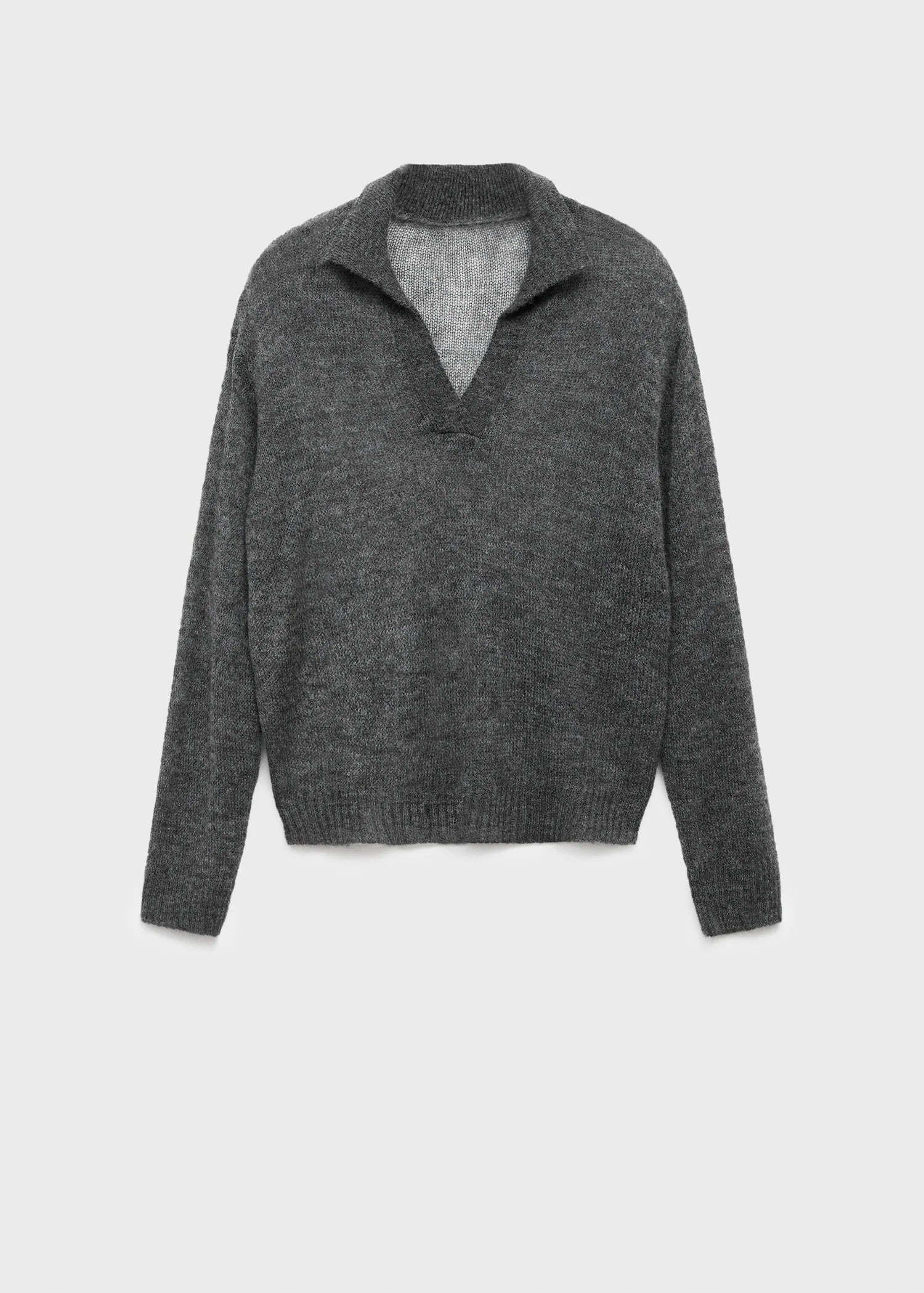 Semi Transparent Polo Neck Sweater