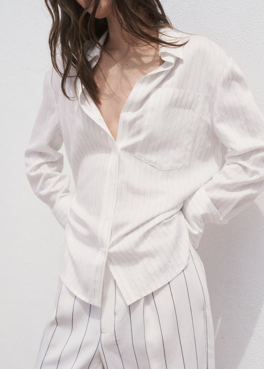 Semi Transparent Striped Shirt