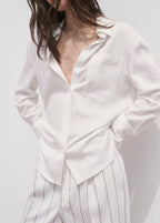 Semi Transparent Striped Shirt
